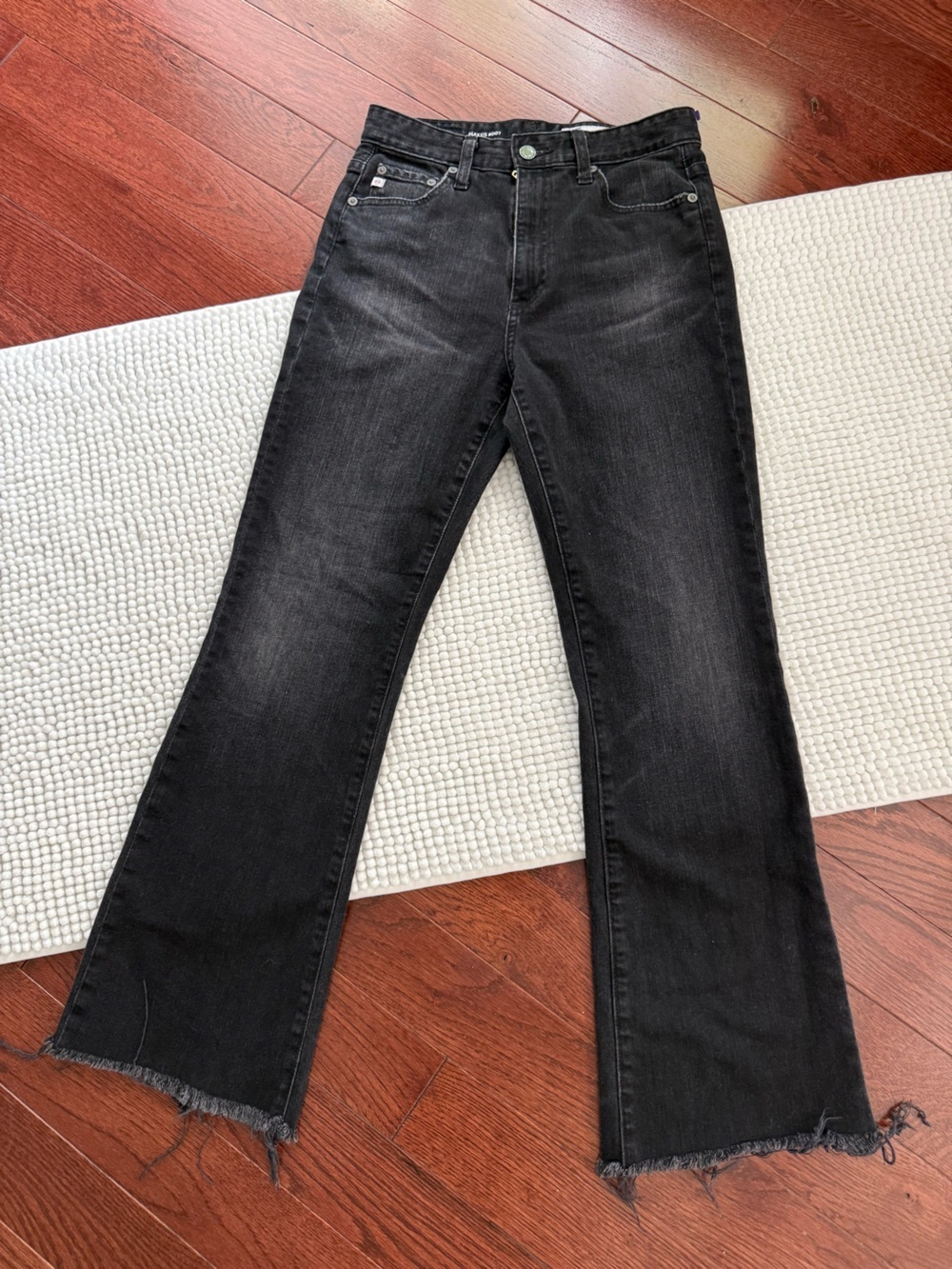 AG Jeans Alexxis Boot High Rise Vintage Boot Denim Jeans in Wash Black Size 27